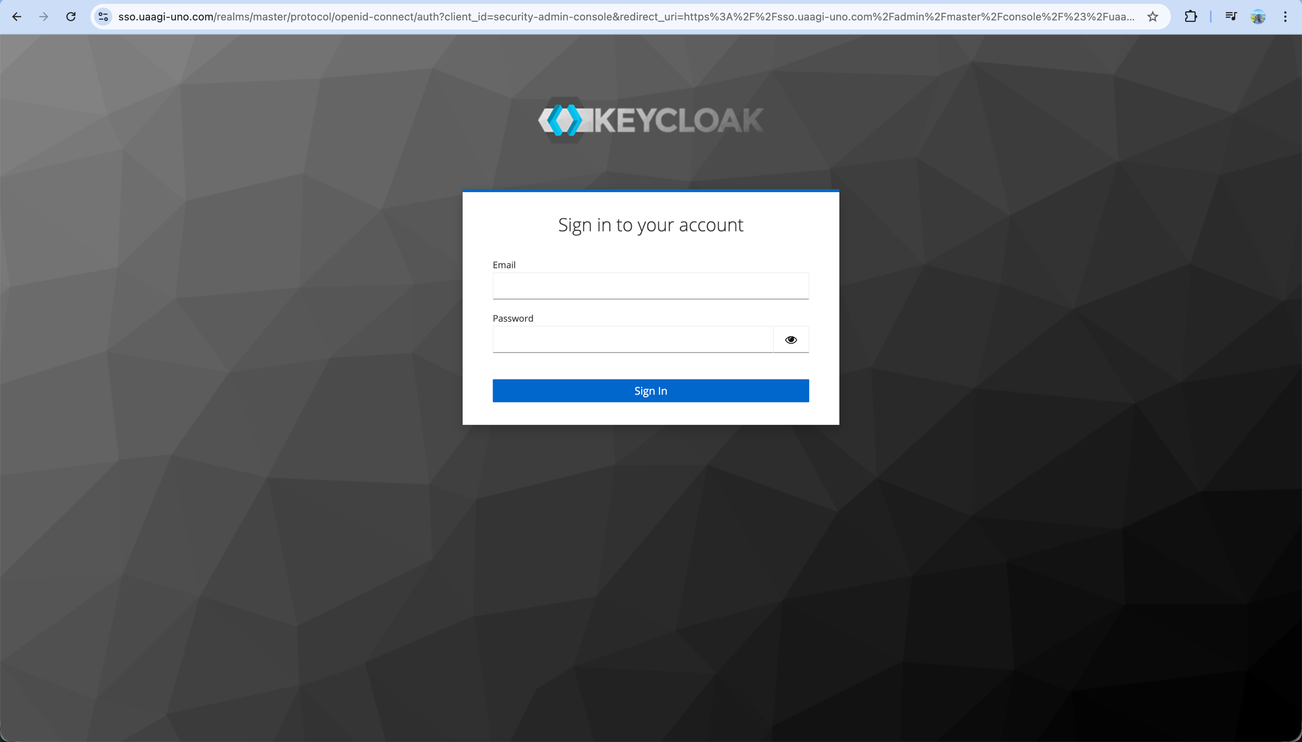 Keycloak sign-in page