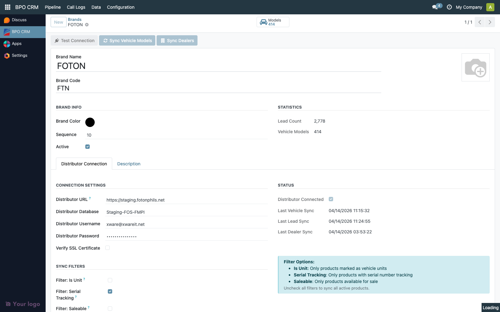 Sync vehicle models success toast